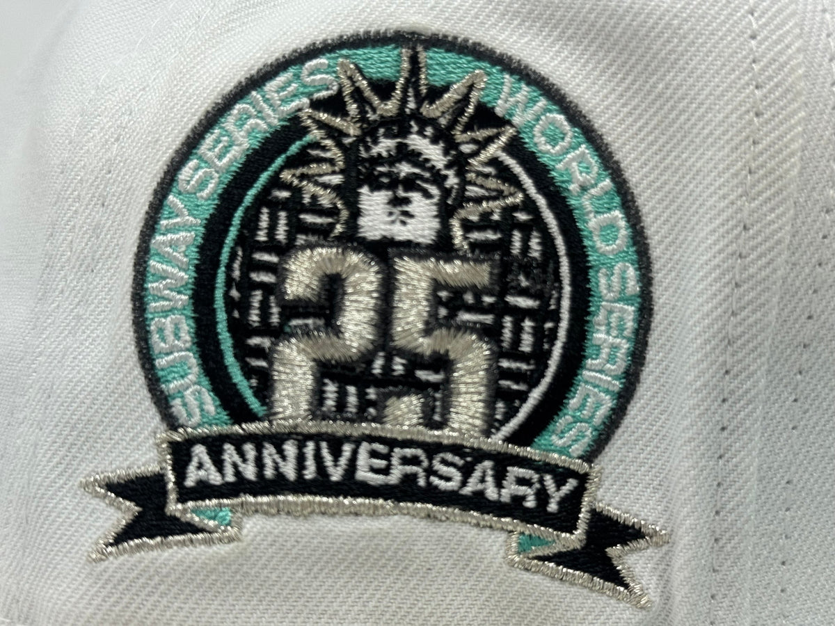 New York Mets 25th anniversary of Subway Series Fitted Hat-White Mint