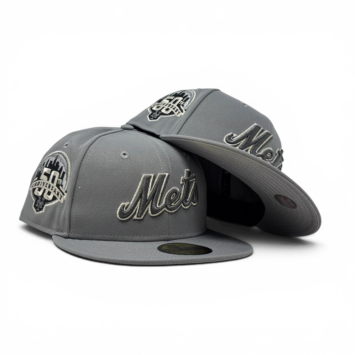 New York Mets 50th Anniversary 59Fifty New Era Fitted Hat-Gray