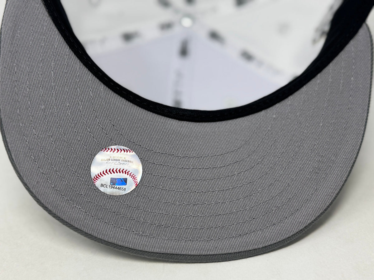 Los Angeles Angels 35th Anniversary Fitted Hats-White Gray
