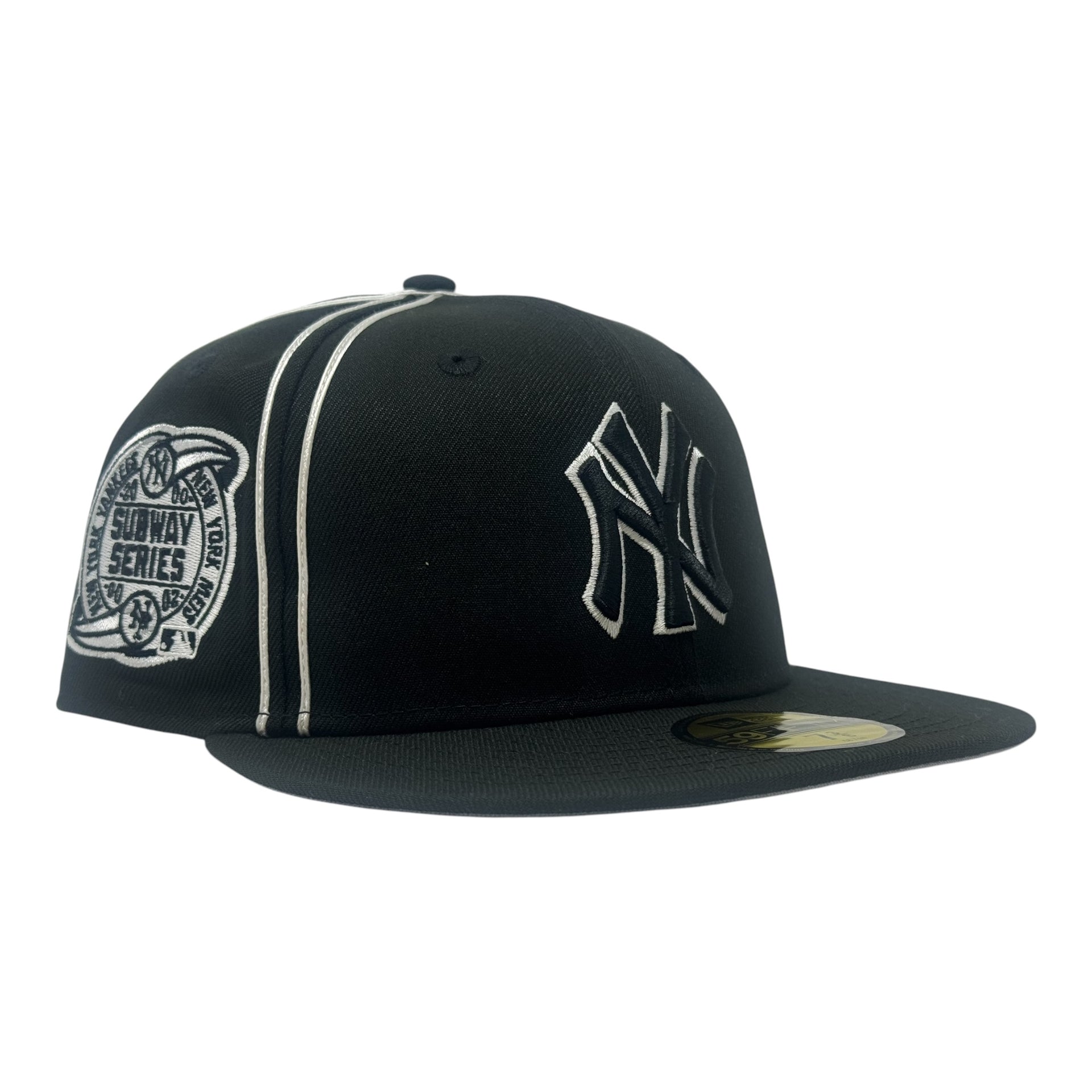 New York Yankees Subway Series "Double Piping" Fitted Hat-Black