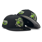 Houston Sugar Land Space Cowboys Triple A National Champions Fitted-Black Lime
