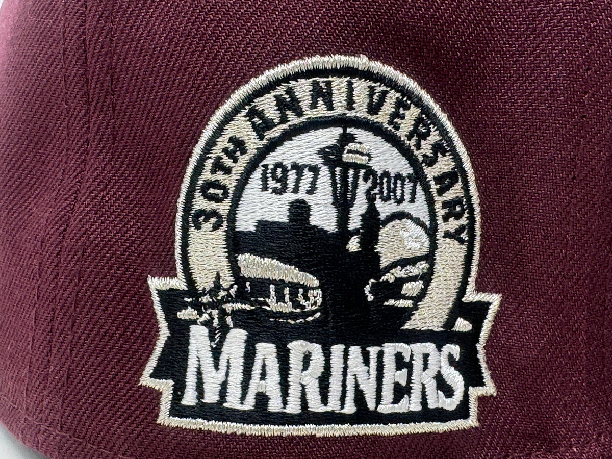 Seattle Mariners 30th Anniversary New Era Fitted Hats-Maroon