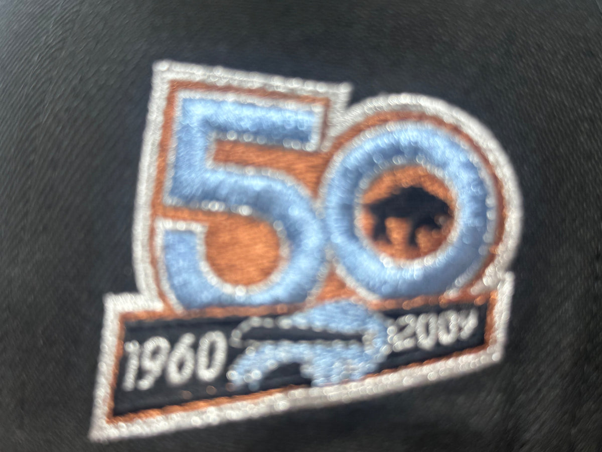 Buffalo Bills 50th Anniversary Black NFL New Era Fitted Hats