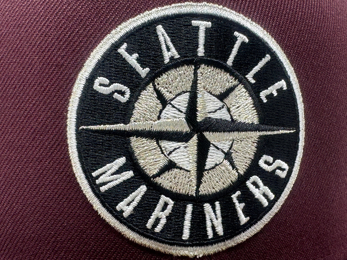 Seattle Mariners 30th Anniversary New Era Fitted Hats-Maroon