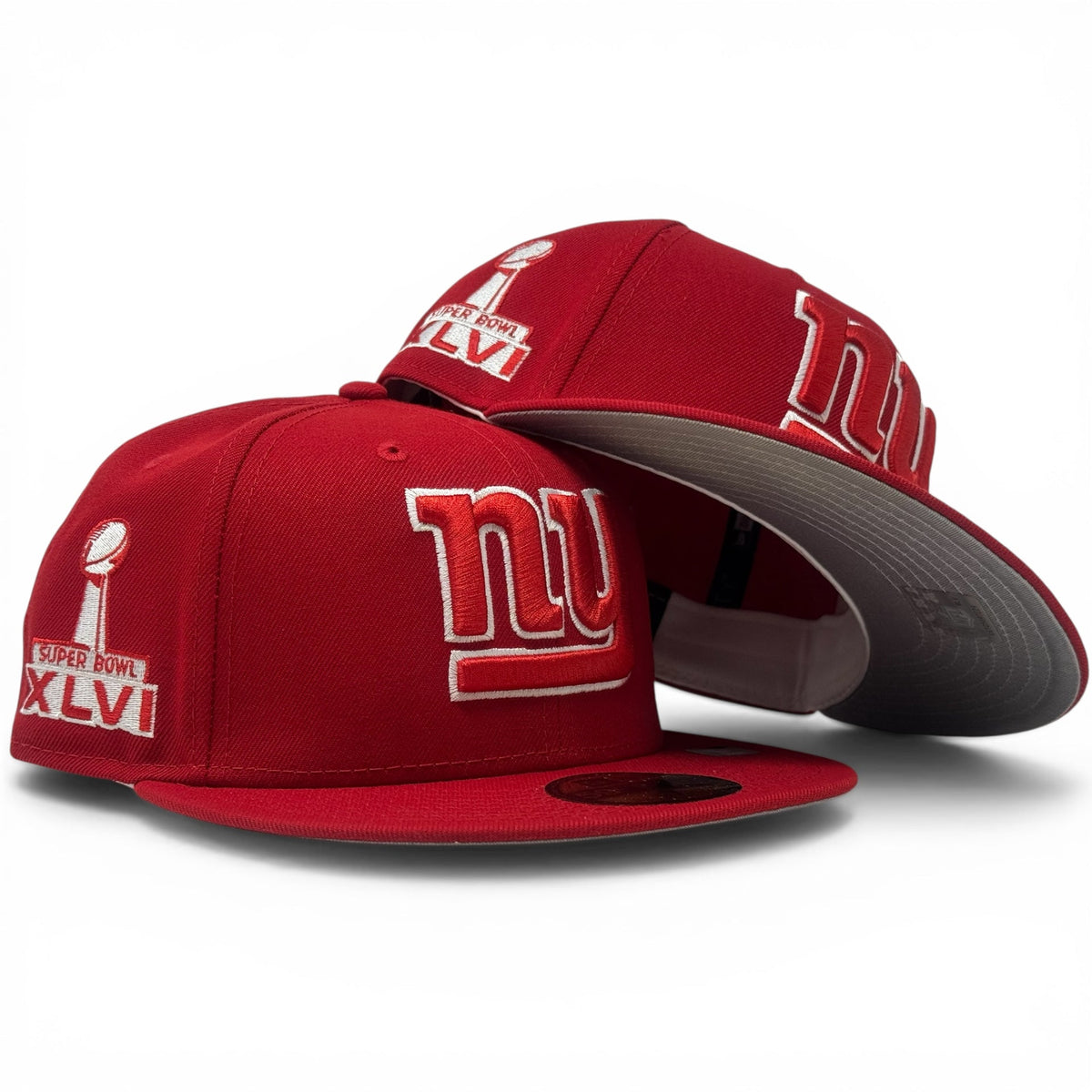 Red New York Giants Super Bowl XLVI 59Fifty Fitted Hat-Red