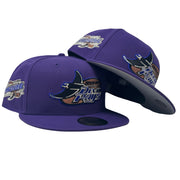 Tampa Bay Devil Rays 1998 Inaugural Season Light Purple Fitted Hats