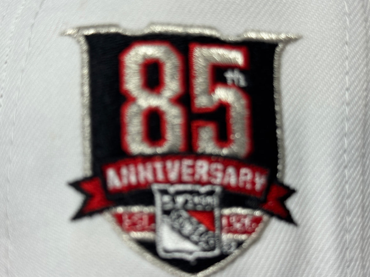 New York Rangers 85th Anniversary Fitted Hats-White Black