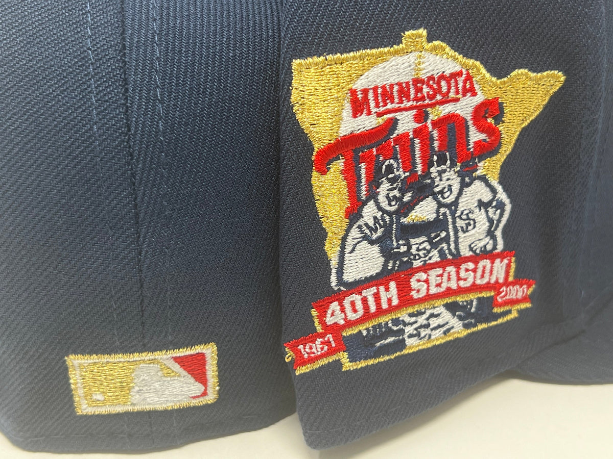 MINNESOTA TWINS 40TH ANNIVERSARY GRAY BRIM 5950 NEW ERA FITTED HAT