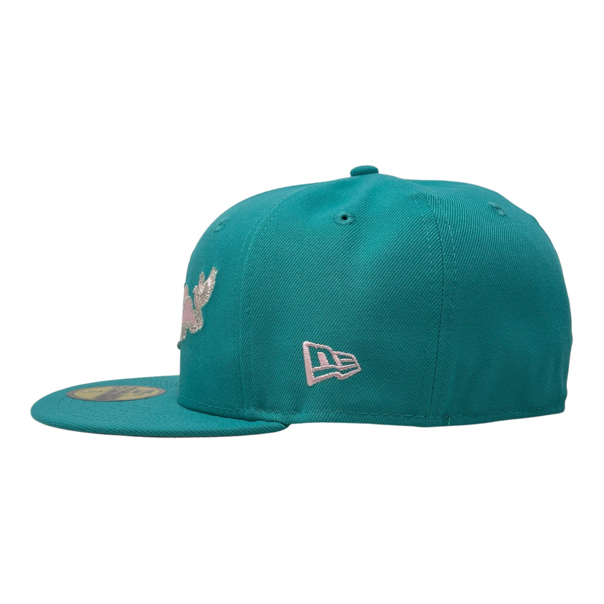 New York Yankees 2000 World Series Bird in the Cloud Fitted Hats-Teal