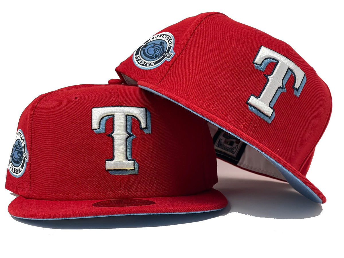 Red Texas Rangers Arlington Stadium 59fifty New Era Fitted Hat