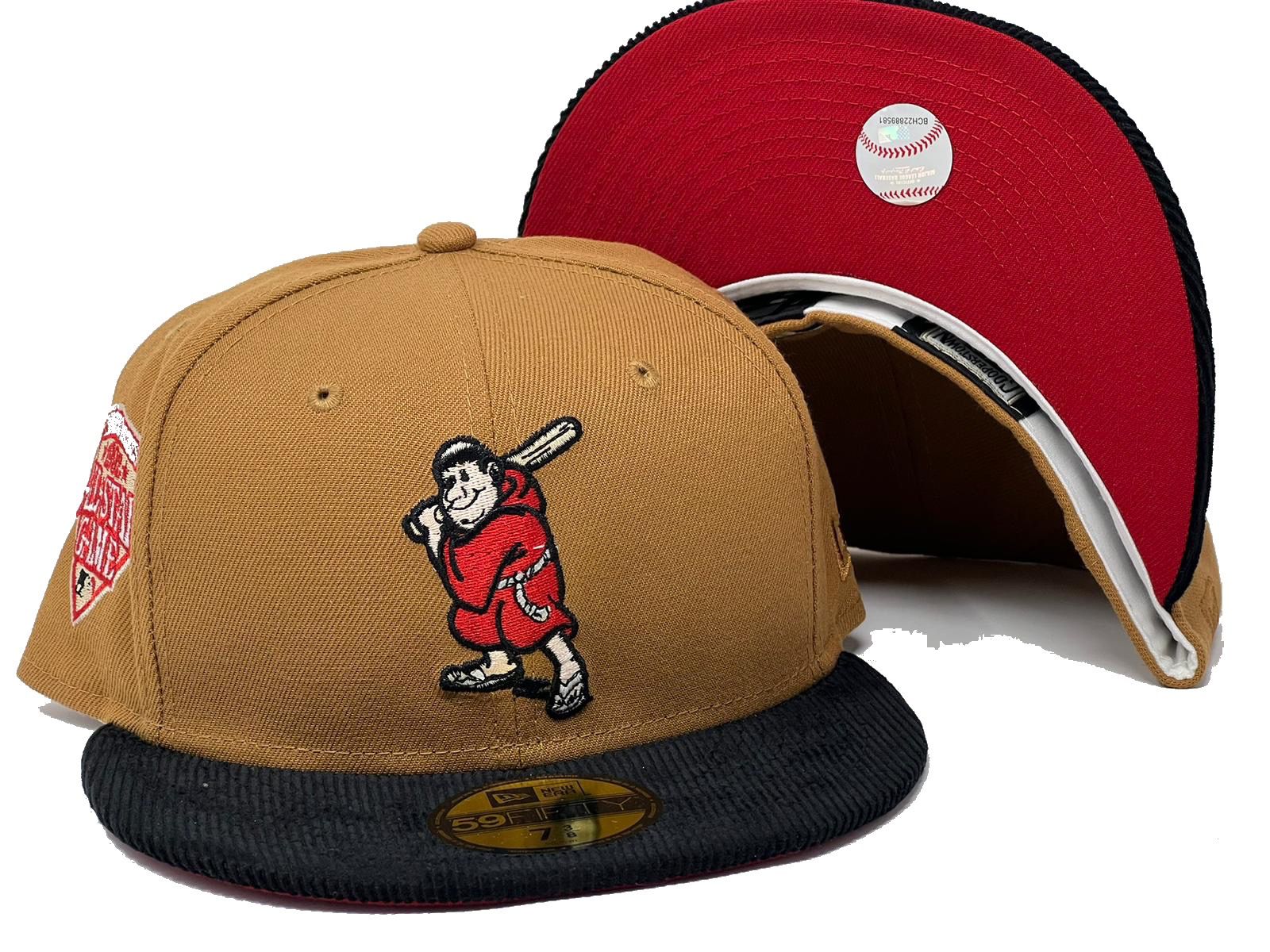 San Diego Padres 1992 All Star Game Black Corduroy Visor Red Brim New Era Fitted Hat