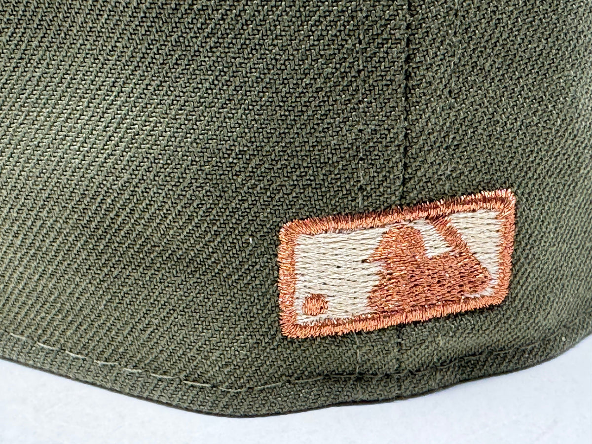 New York Yankees "Supercharged" Logo Fitted Hats-Olive