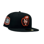 New York Mets 1969 World Series Apple Logo Fitted Hat-Black