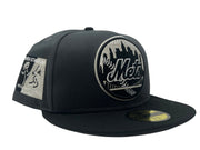 New York Mets Shea Stadium Dark Gray Black New Era Fitted Hat