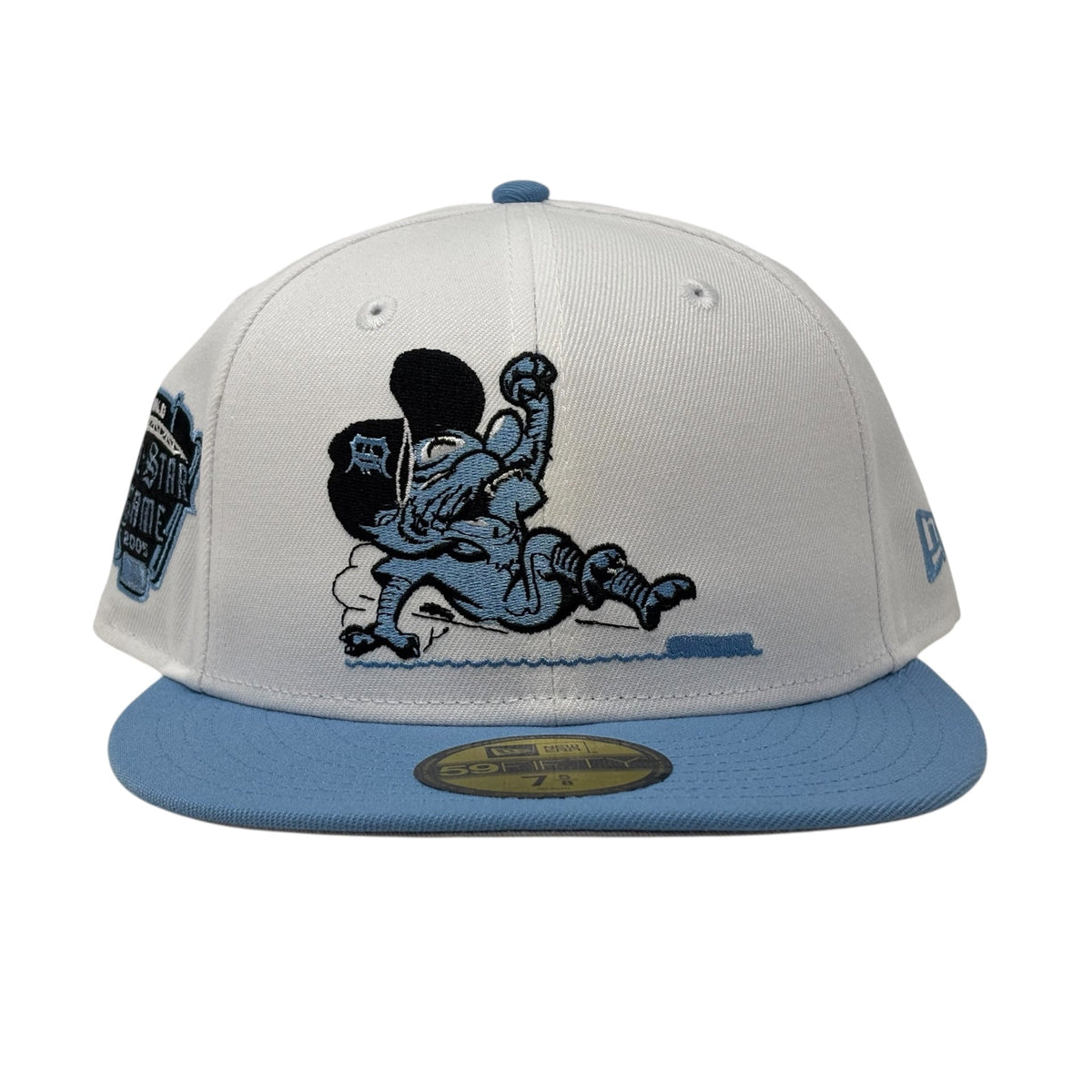 Detroit Tigers 2005 All Star Game Sliding Kitty New Era Fitted Hat-White Sky