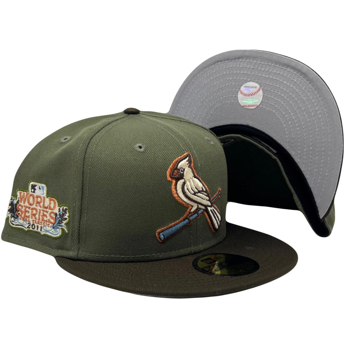 St. Louis Cardinals 2011 World Series 5950 New Era Fitted Hat Matching Air Jordan 4 Craft