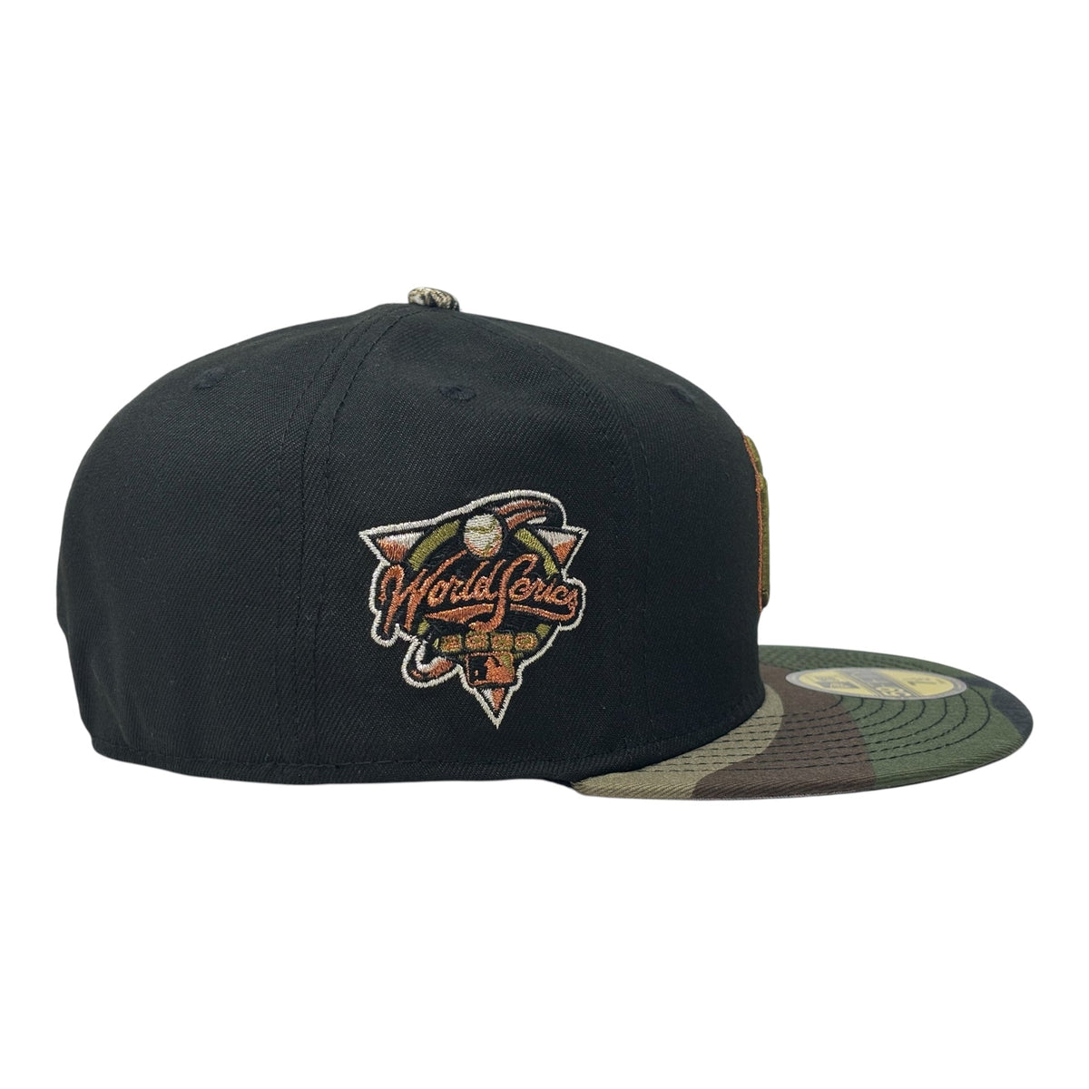 New York Yankees 2000 World Series Fitted Hats- Black Woodland Camo