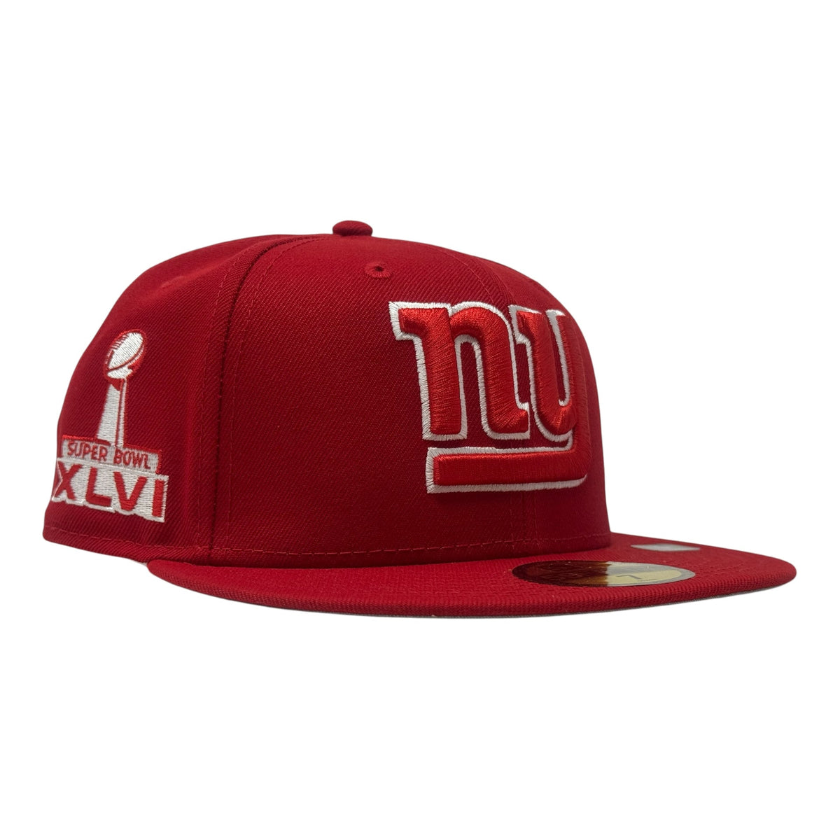 Red New York Giants Super Bowl XLVI 59Fifty Fitted Hat-Red