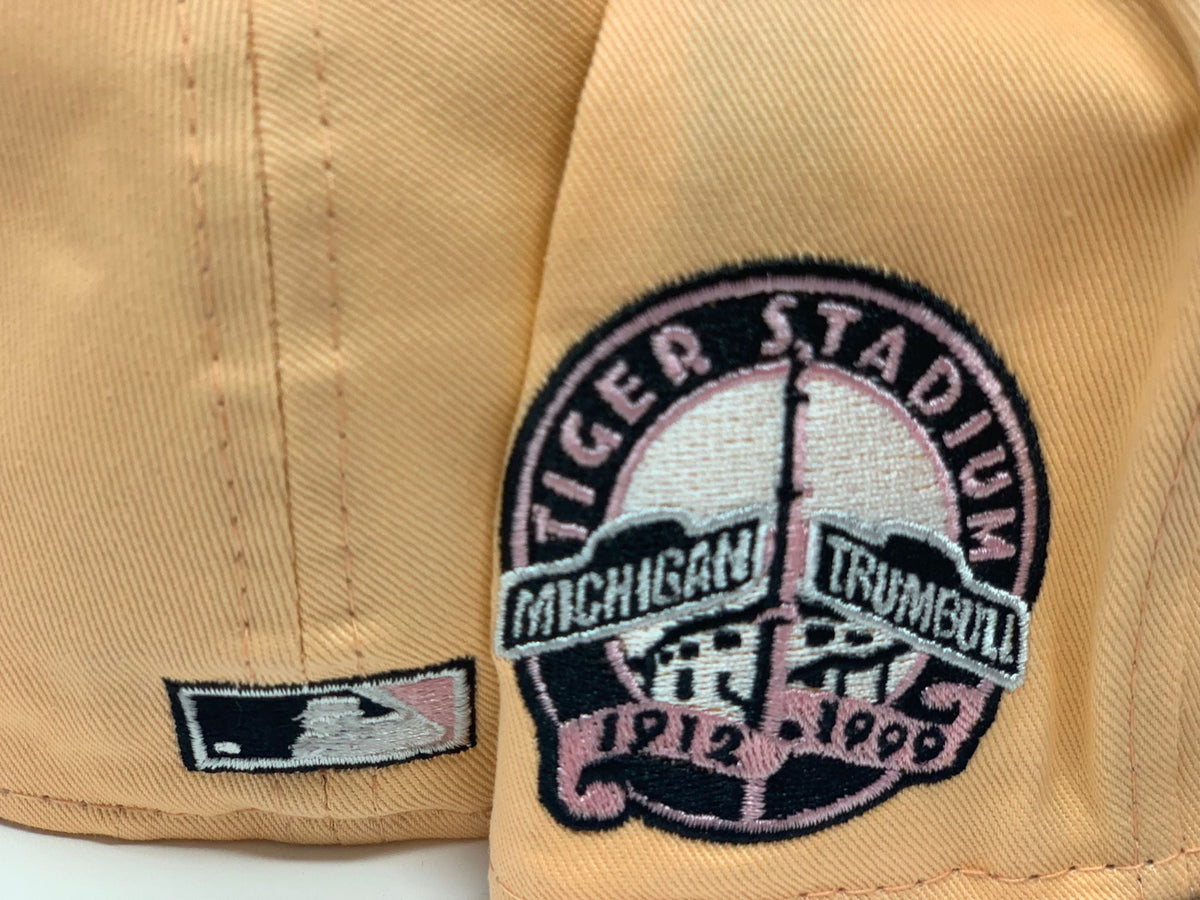Peach Detroit Tigers Pink Botton Custom 59fifty New Era Fitted