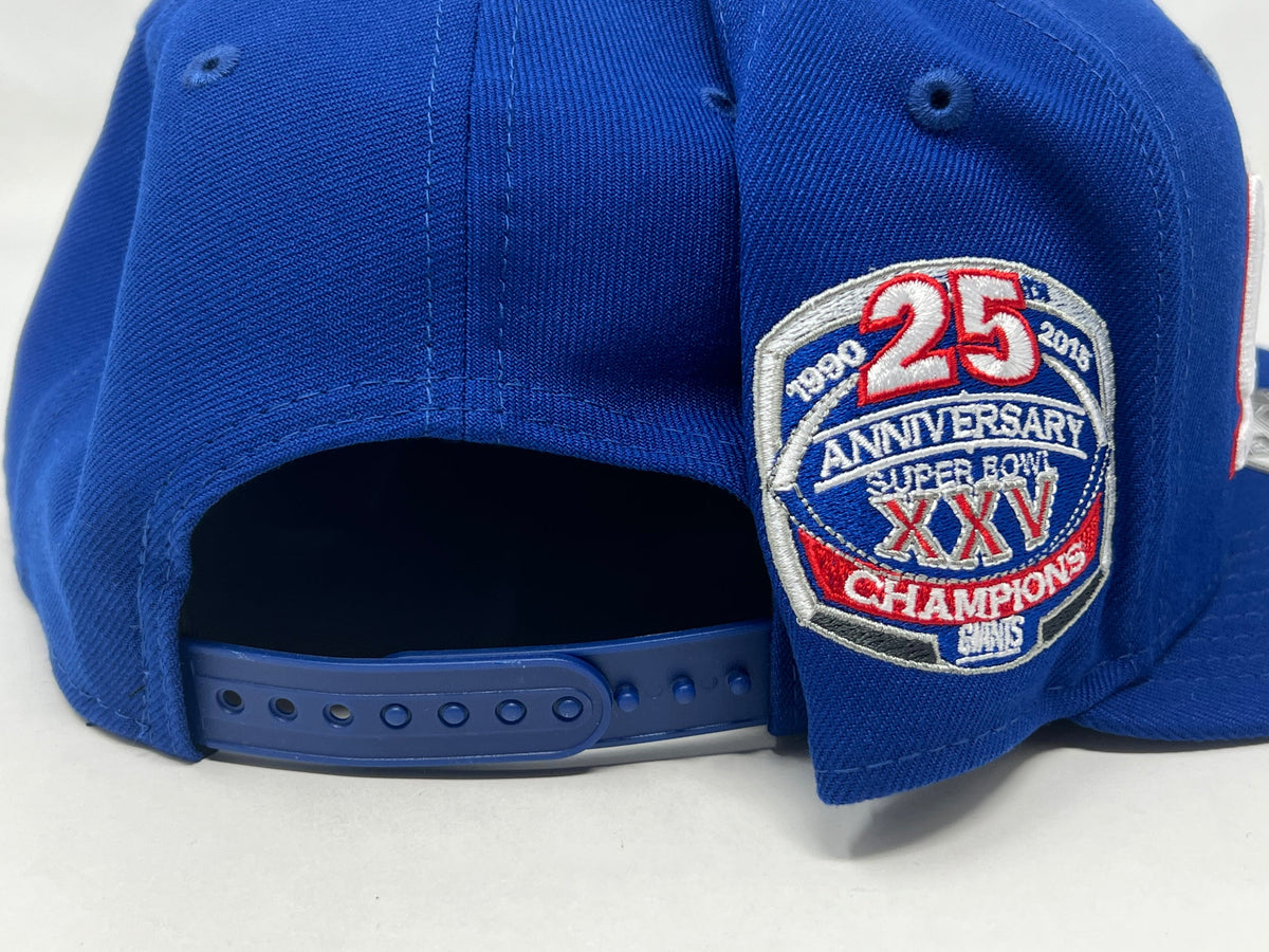 New York Giants 25th Anniversary Royal Blue New Era Snapback Hat