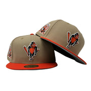Baltimore Orioles 50th Anniversary Mascot Camel Orange Visor 5950 New Era Fitted Hat