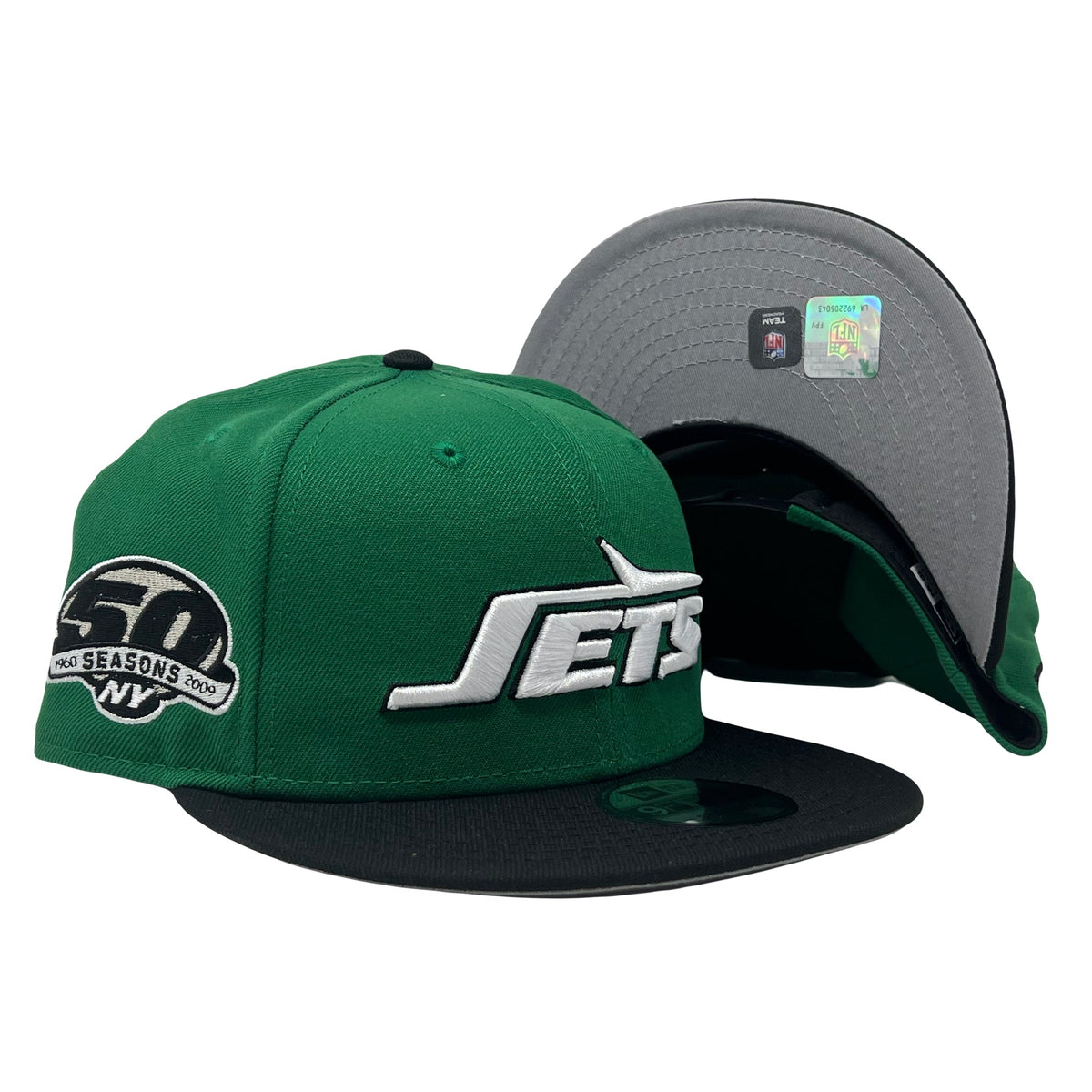 New York Jets 50th Anniversary Kelly Green New Era Snapback hat