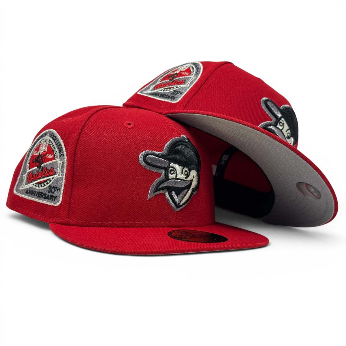 Baltimore Orioles 30th Anniversary 59Fifty New Era Fitted Hat-Red