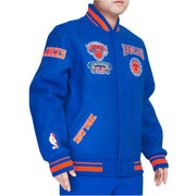 New York Knicks Pro Standard Crest Royal Blue Wool Varsity Jacket
