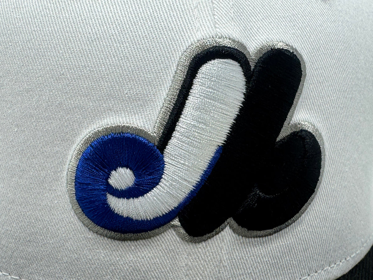 Montreal Expos 25th Anniversary New Era Fitted Hat-White Black
