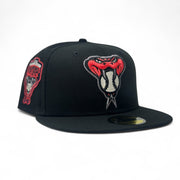 Arizona Diamondbacks 1998 Inaugural Season Black Lava red Fitted