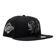 New York Yankees 1996 World Series iconic interlocking Fitted Hats-Black