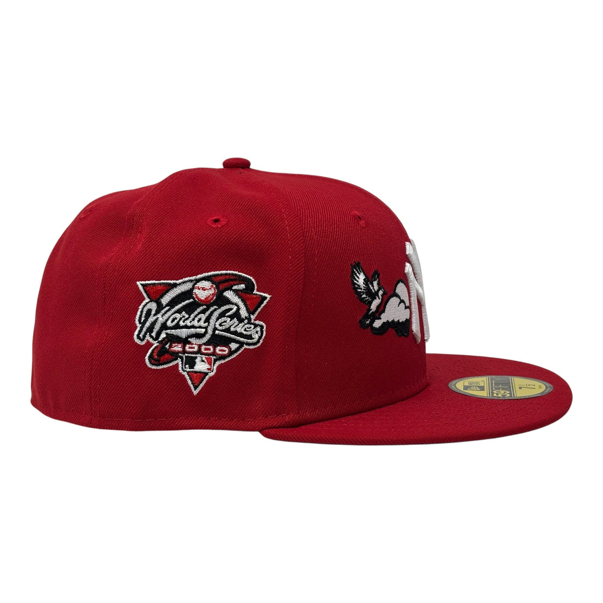 New York Yankees 2000 World Series "Bird in the Cloud" Fitted Hats-Red