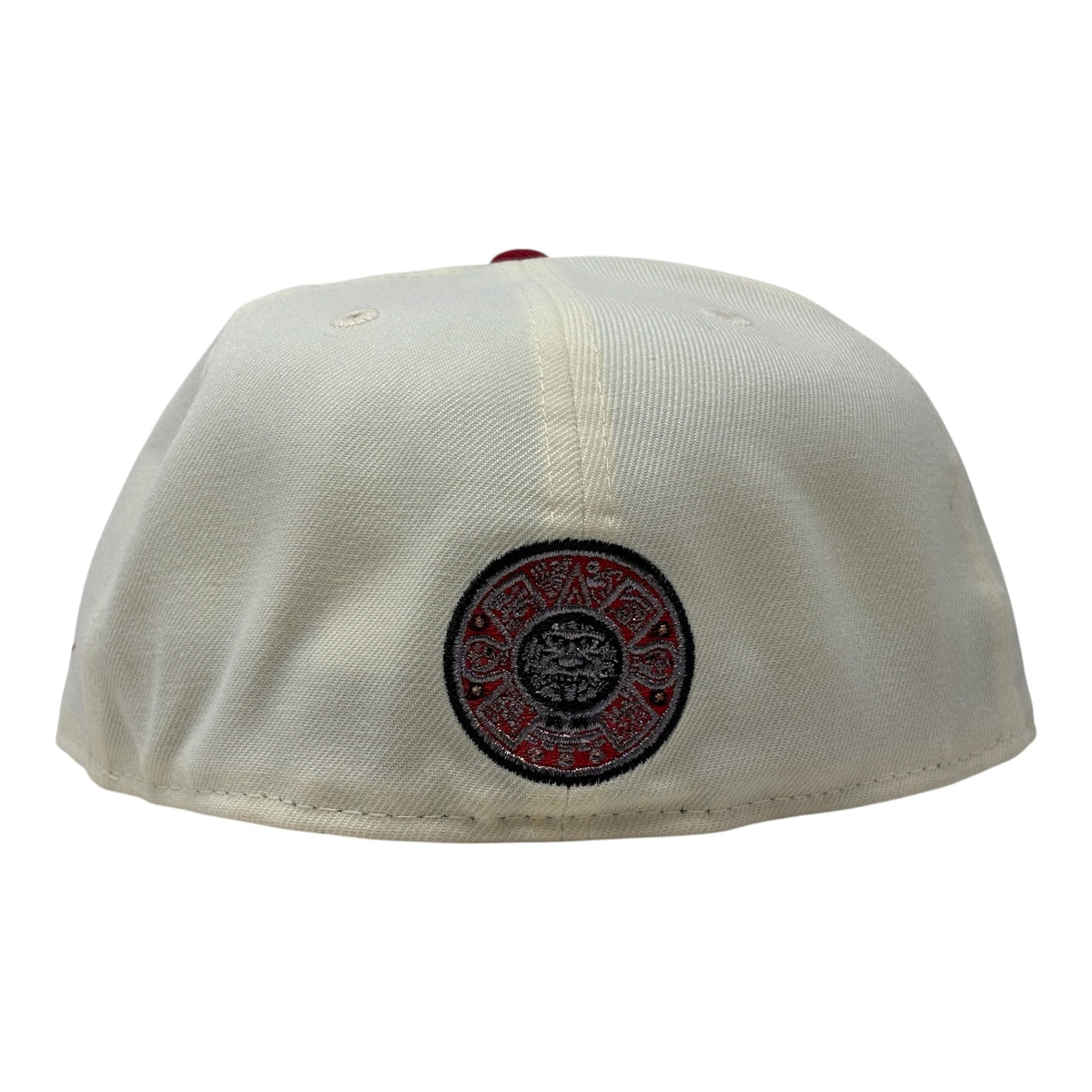Aztec Skull Warriors New Era Fitted Hat-Chrome Red