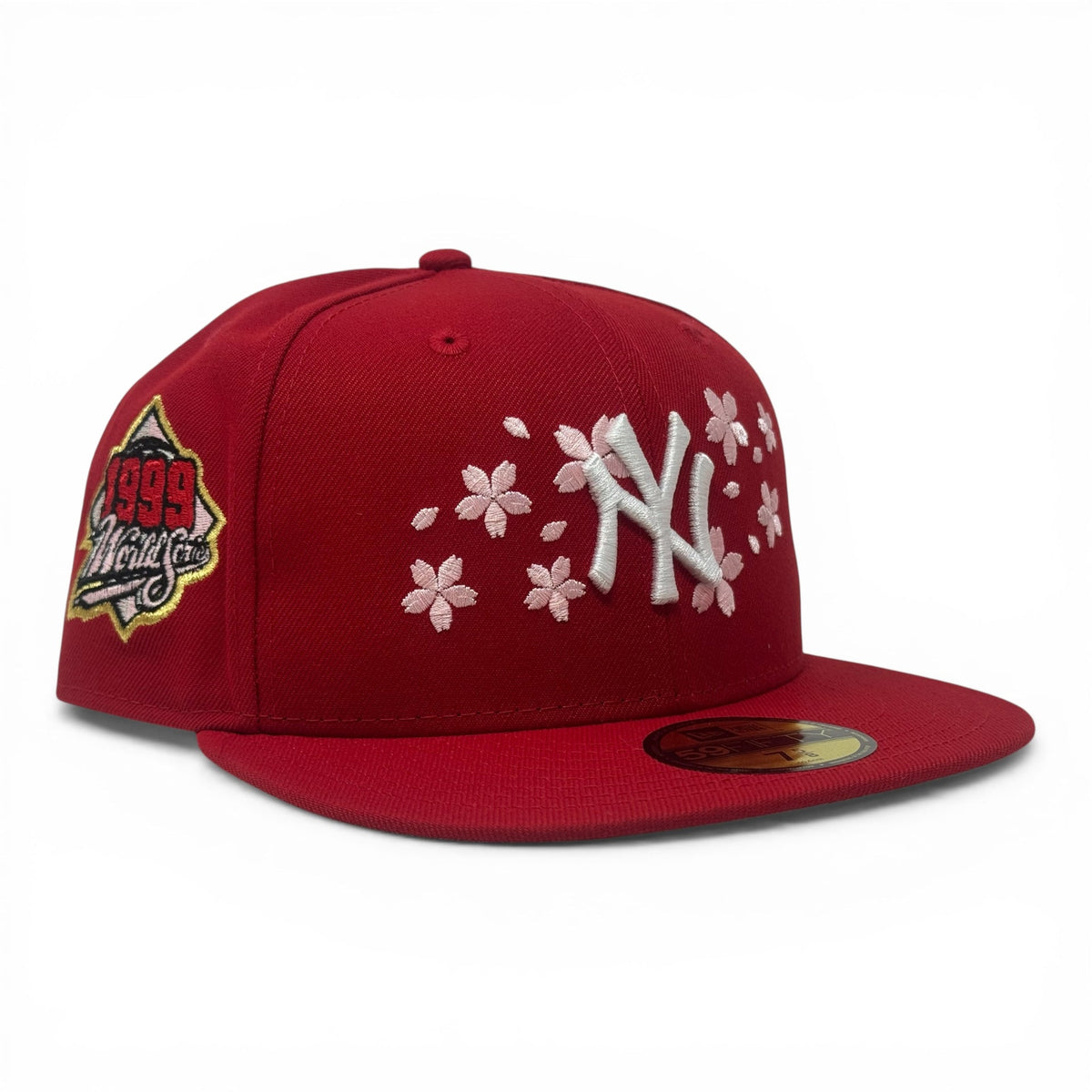 New York Yankees 1999 World Series "Cherry Blossom pack" Fitted Hat-Red