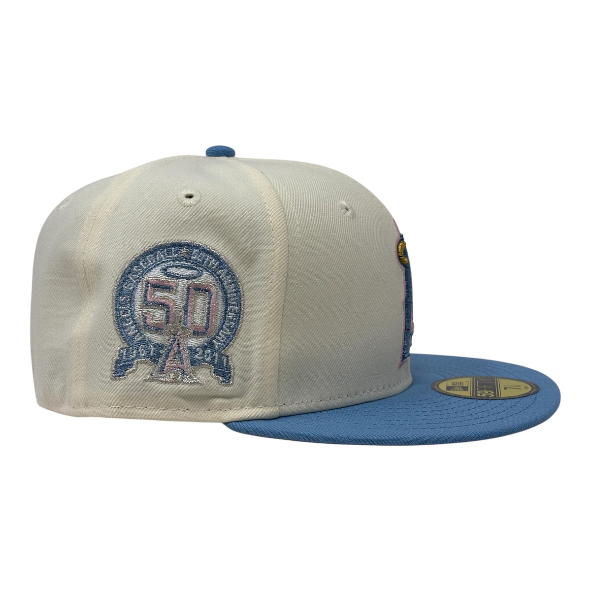 Los Angeles Angels 50th Anniversary Pink Brim 59Fifty New Era Fitted Hat