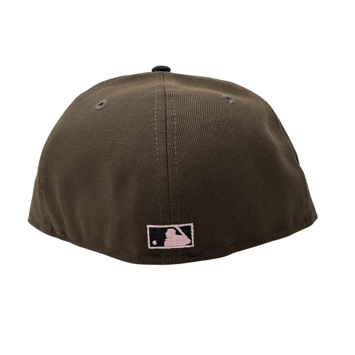 Kansas City Royals 100th Anniversary Pink Brim Fitted Hats-Brown Black