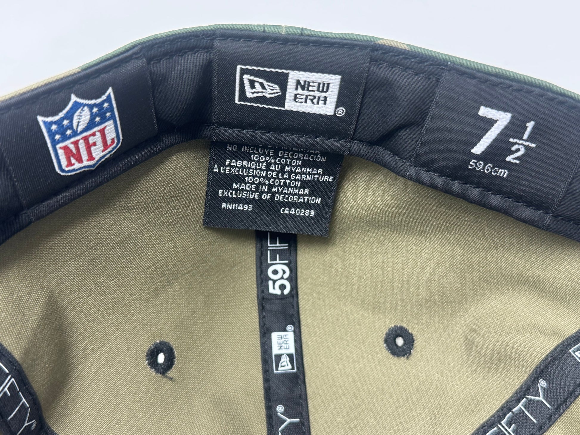 New York Giants 75th Anniversary NFL Fitted Hat-Woodland Camouflage