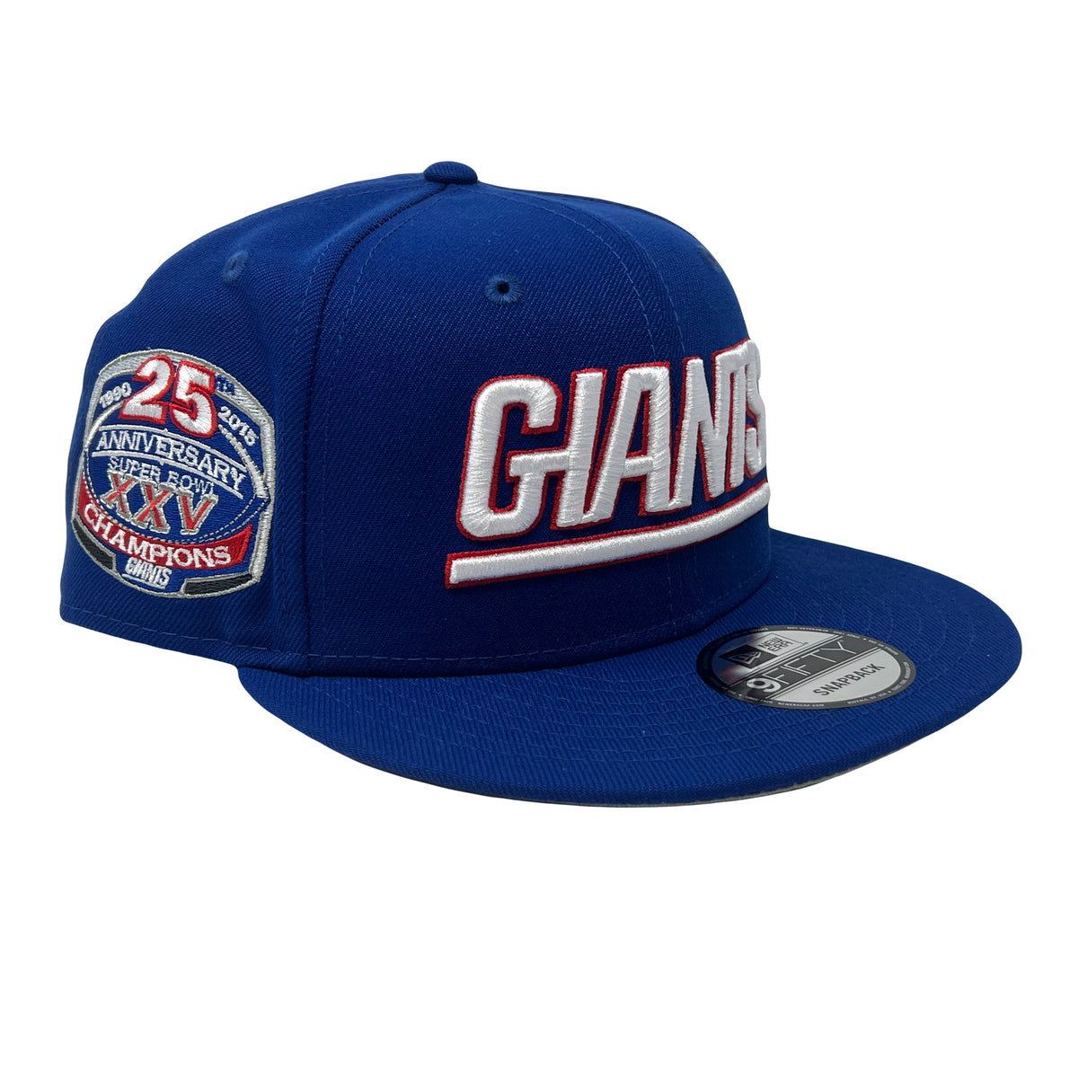 New York Giants 25th Anniversary Royal Blue New Era Snapback Hat