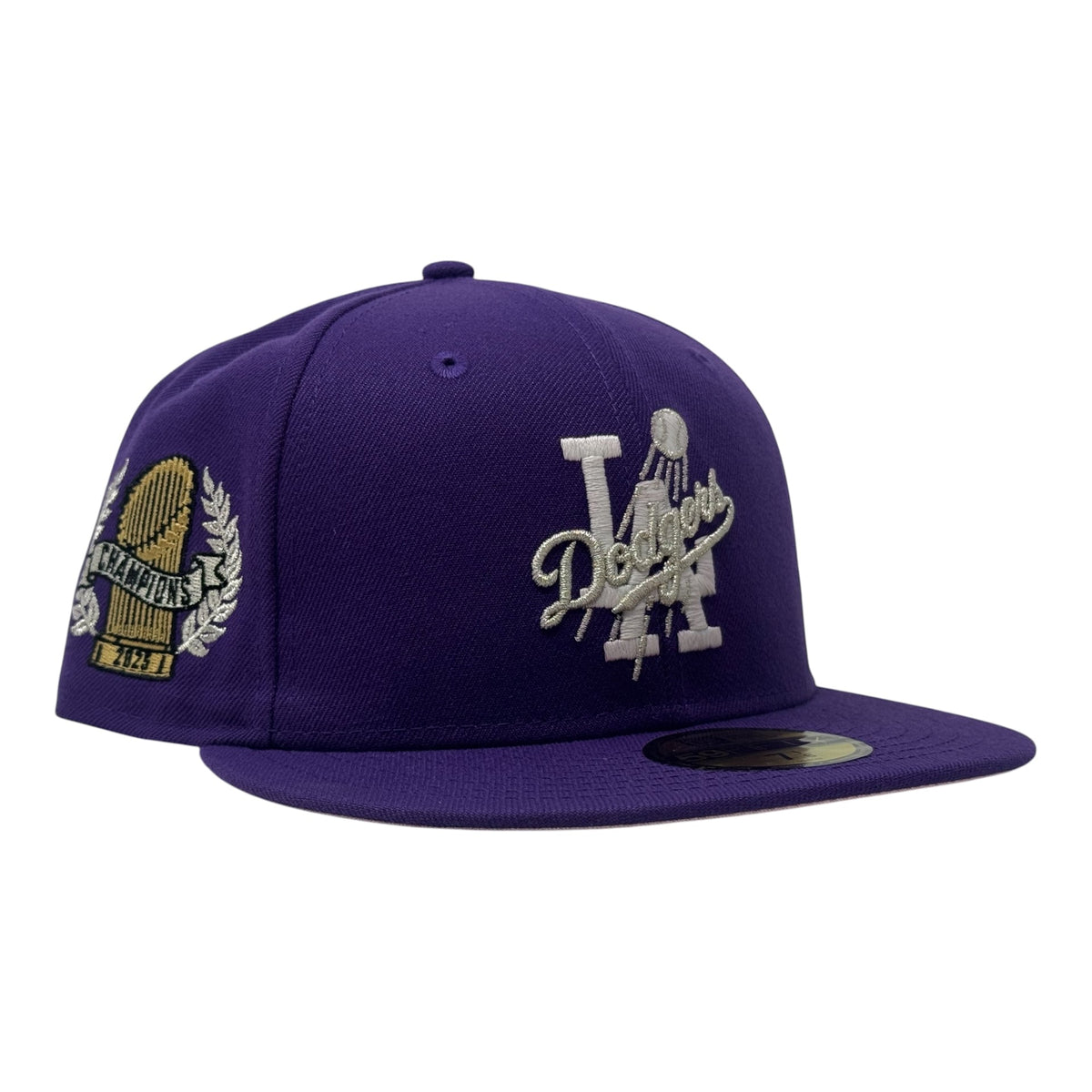 Los Angeles Dodgers 2025 World Champions Fitted Hat-Purple