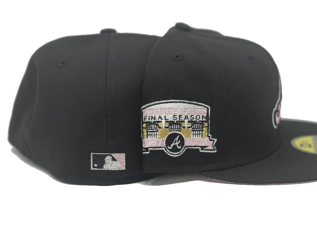 Black Atlanta Braves Turner Field Final Season New Era Fitted Hat