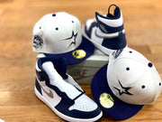 HOUSTON ASTRO 45TH ANNIVERSARY FITTED TO MATCH AIR JORDAN 1 " MIDNIGHT NAVY"
