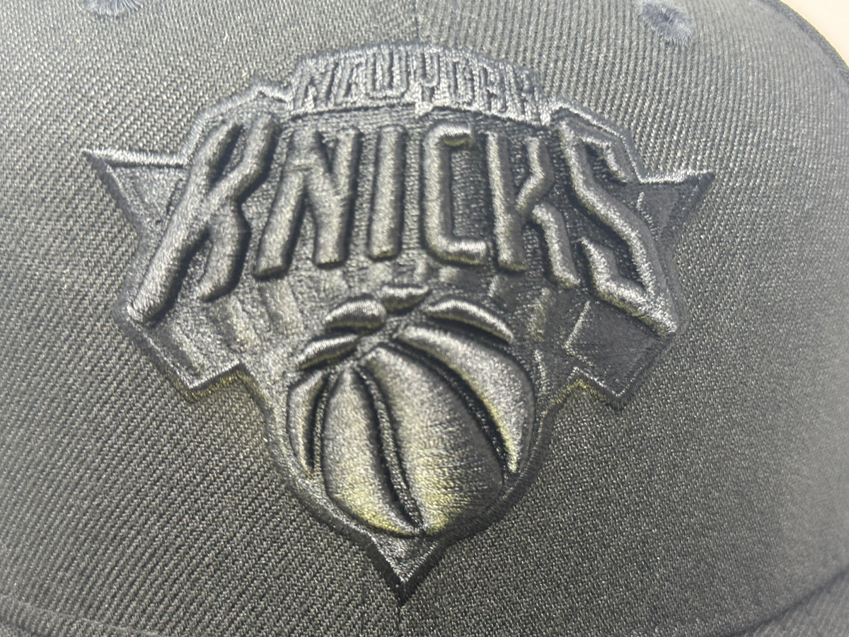 New York Knicks 3D Black Tonal Fitted Hats
