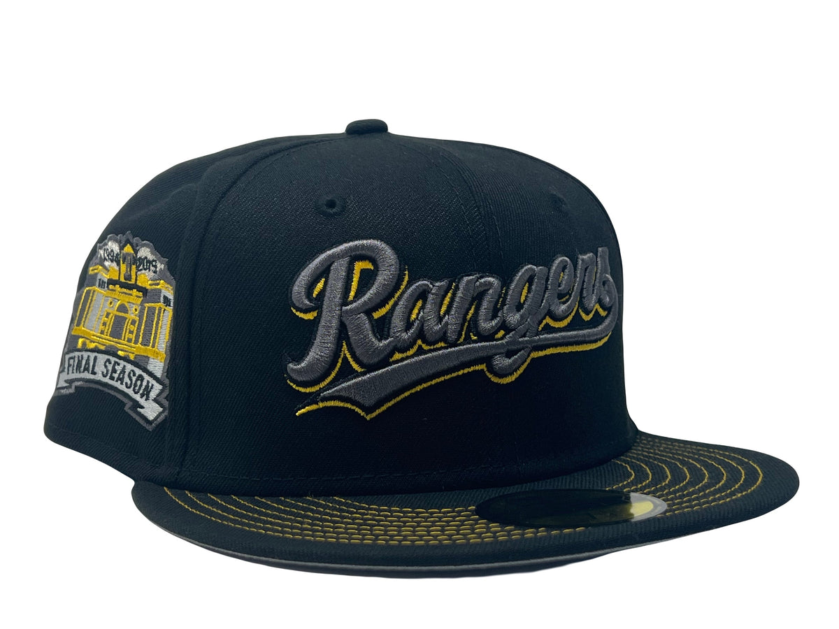 Texas Rangers 1994-2014 Final Season Globe Life Park "Visor Stitch" New Era Fitted Hat