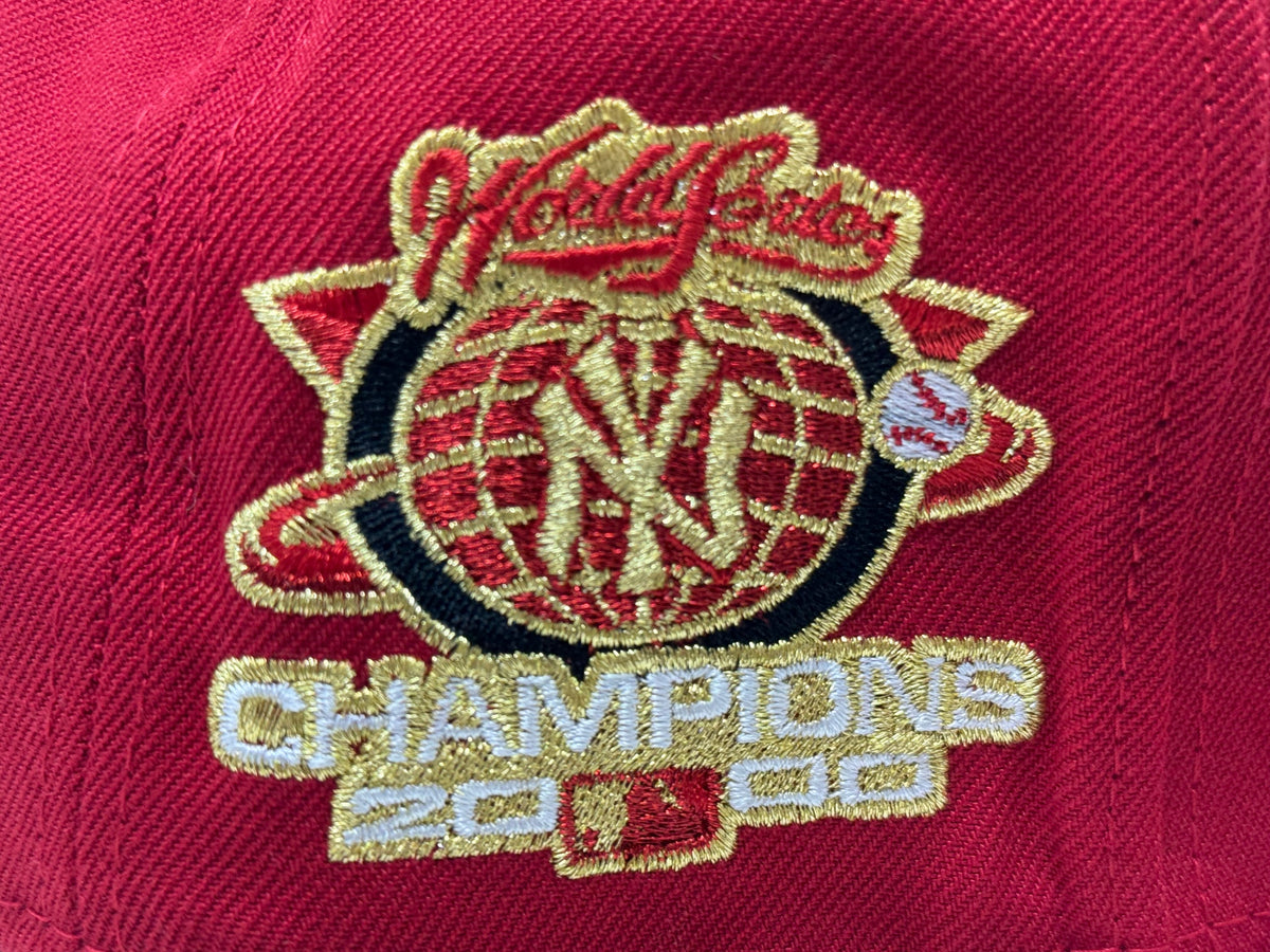 New York Yankees 2000 World Series Fitted Hats-Red