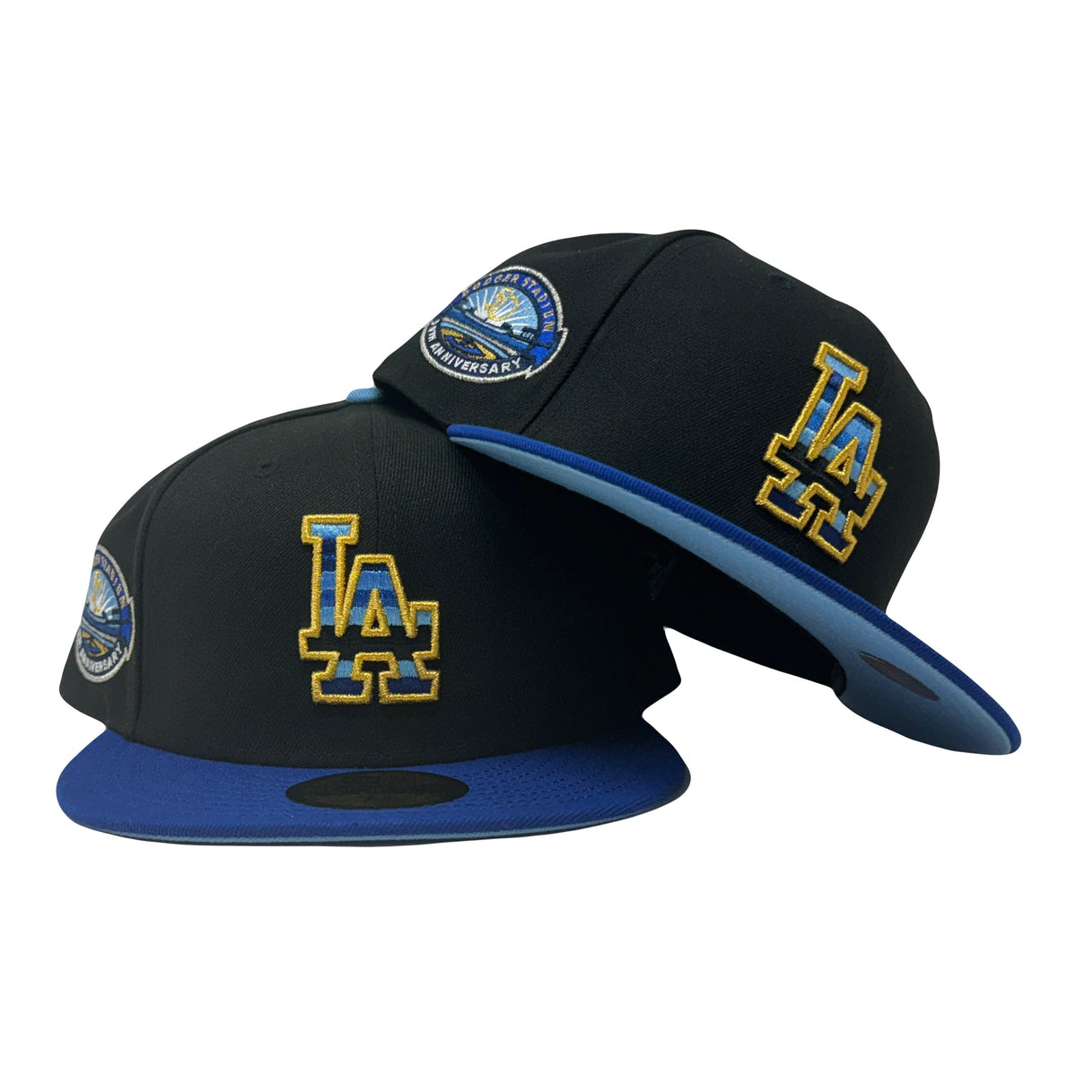 Los Angeles Dodgers 50th Anniversary 'Faded Logo" Icy Brim 59Fifty New Era Fitted Hat