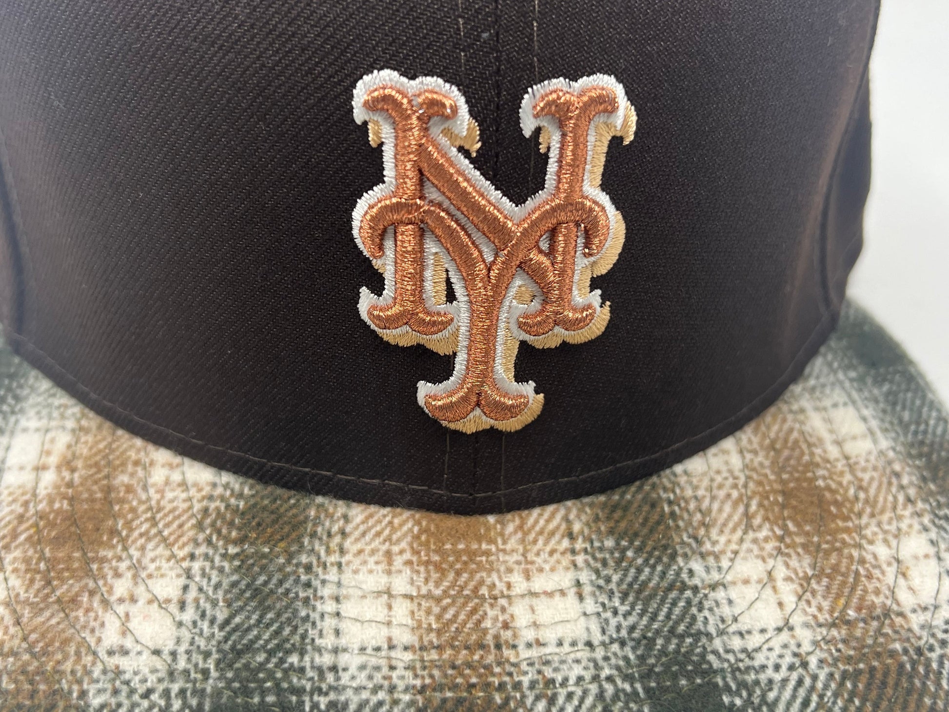 New York Mets Shea Stadium Flannel Plaid Visor 5950 New Era Fitted Hat