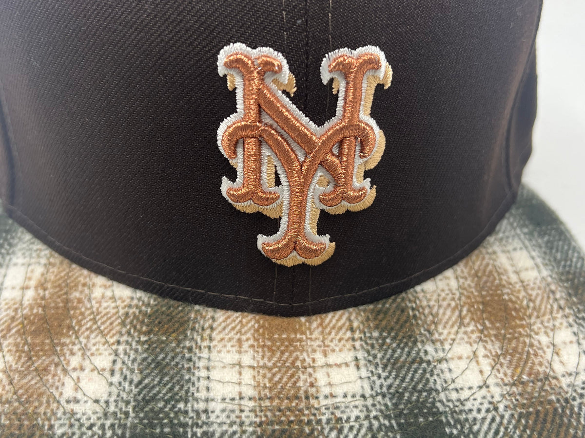 New York Mets Shea Stadium Flannel Plaid Visor 5950 New Era Fitted Hat