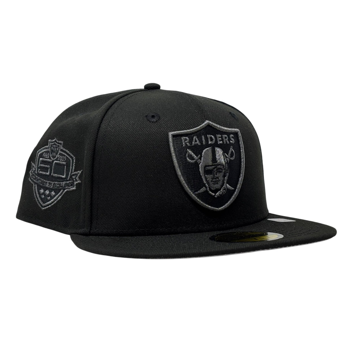 Oakland Raiders 50th Anniversary 59Fifty Fitted Hats-Black