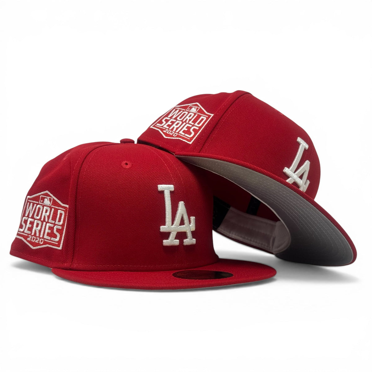 Los Angeles Dodgers 2020 World Series Fitted Hats-Red