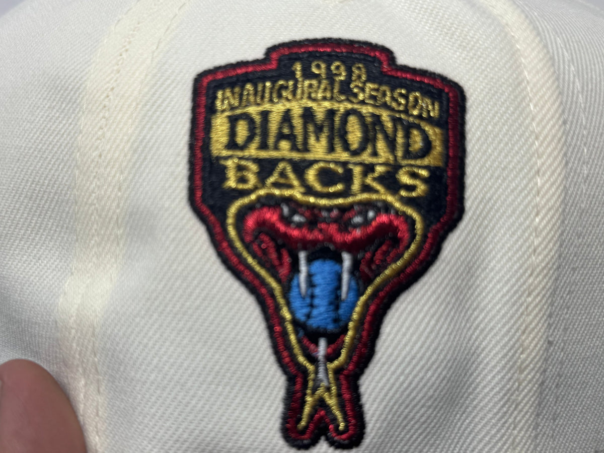 Arizona Diamondbacks 1998 Inaugural Season Off white Crown Black Visor Hats